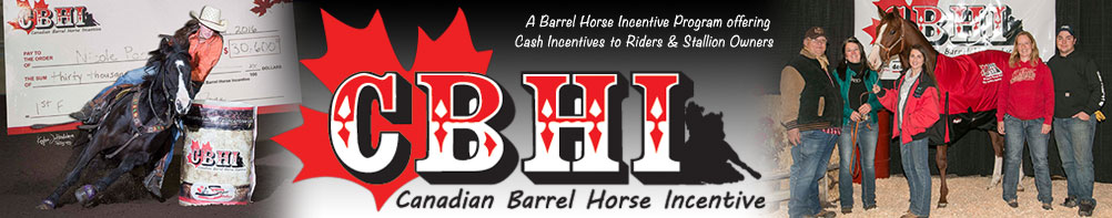 Canadian Barrel Horse Incentive - Cash Incentives to Riders & Stallion Owners